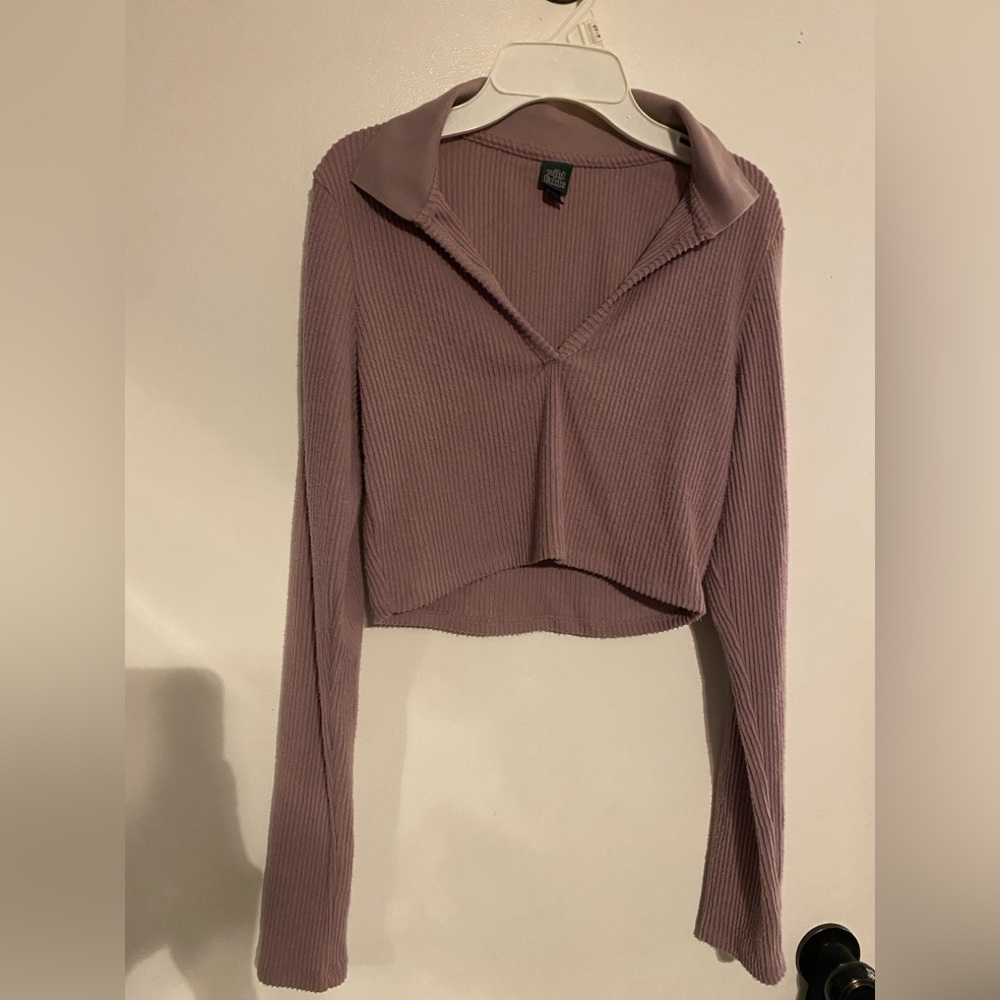 Long Sleeve Collared Top